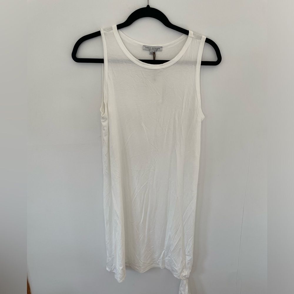 NWT Dress / cover up by Green Envelope Womens small White Tie bottom